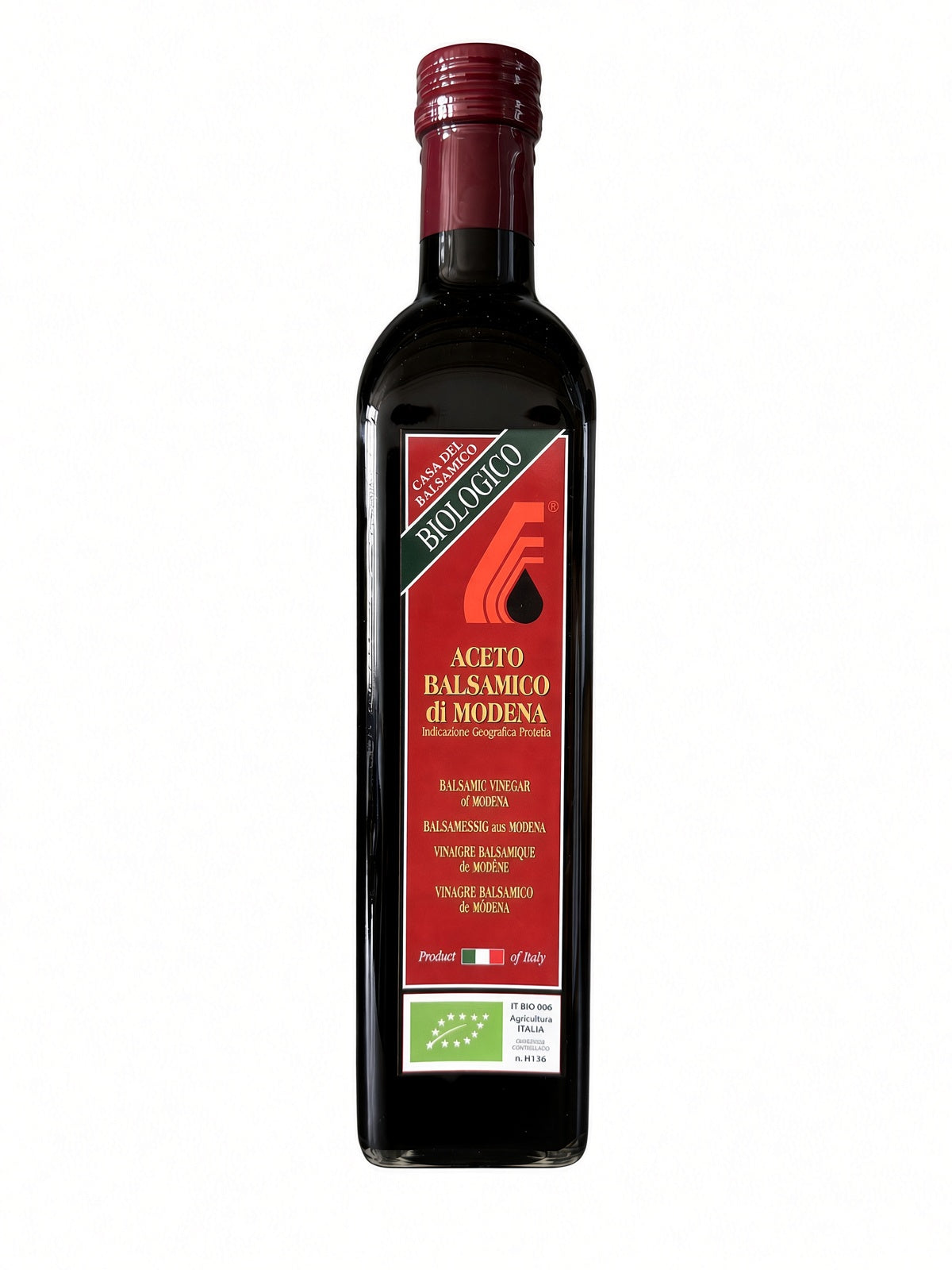 Bio Aceto Balsamico di Modena IGP von Casa del Balsamico, 500-ml-Flasche mit EU-Bio-Siegel