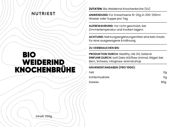 Knochenbrühe aus Bio Weiderinder