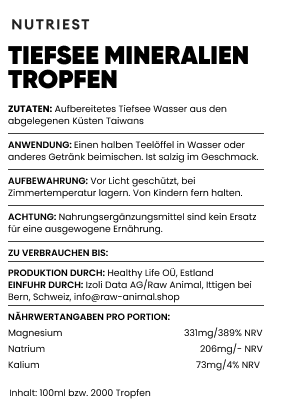 gouttes minérales des profondeurs marines