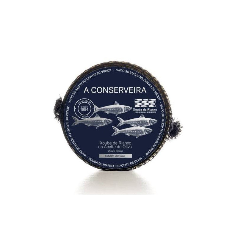 Sardinen in Olivenöl: Dose Xouba de Rianxo von A Conserveira, Edición Limitada, 20 bis 25 Stück