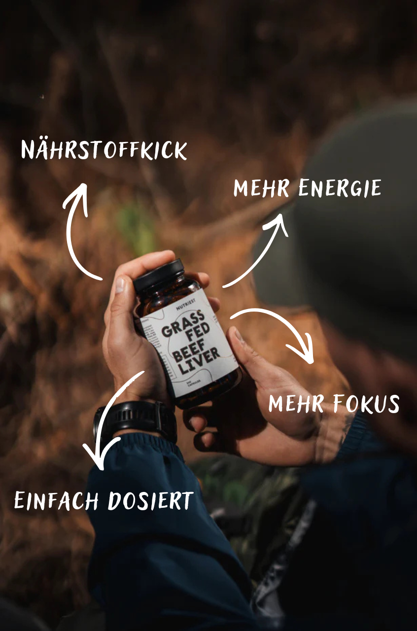 Getrocknete Bio-Rinderleber Kapseln aus Weidehaltung