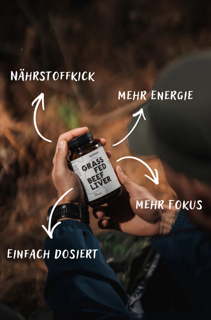 Getrocknete Bio-Rinderleber Kapseln aus Weidehaltung