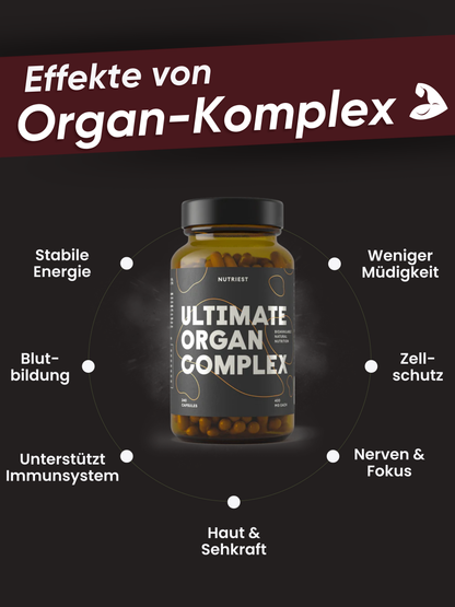 Getrockneter Bio Weiderind Ultimate Organ-Komplex in Kapseln - Raw Animal