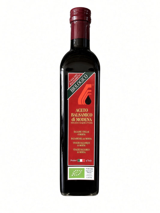 Bio Aceto Balsamico di Modena IGP von Casa del Balsamico, 500-ml-Flasche mit EU-Bio-Siegel