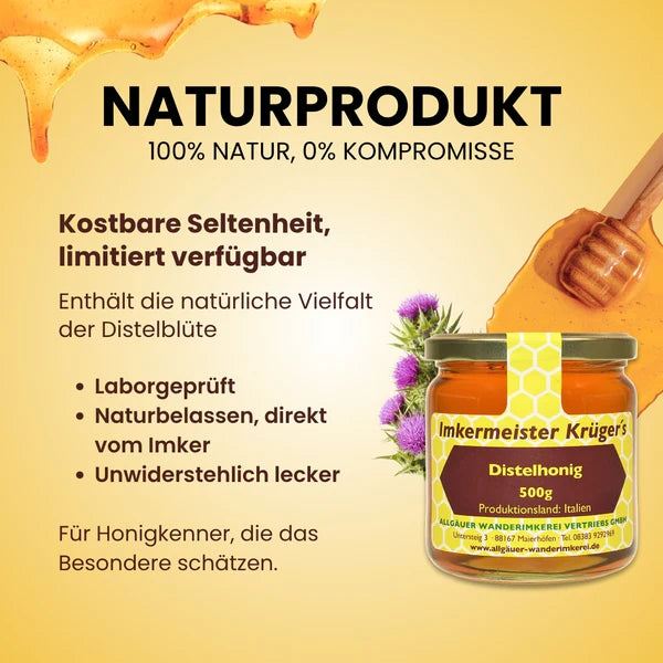 Distelhonig 500g online kaufen | Raw Animal