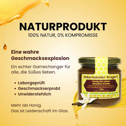 Honig mit echter Bourbon-Vanille 250g online kaufen | Raw Animal