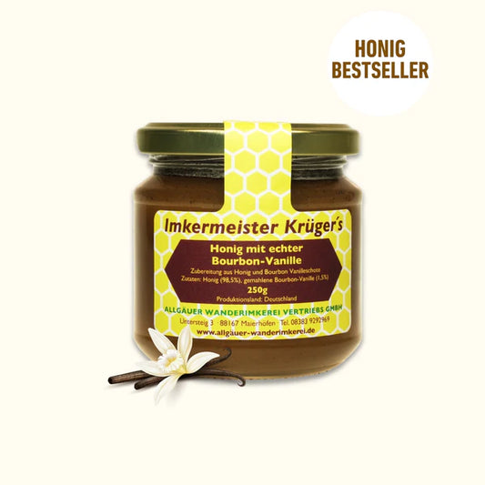 Honig mit echter Bourbon-Vanille 250g online kaufen | Raw Animal