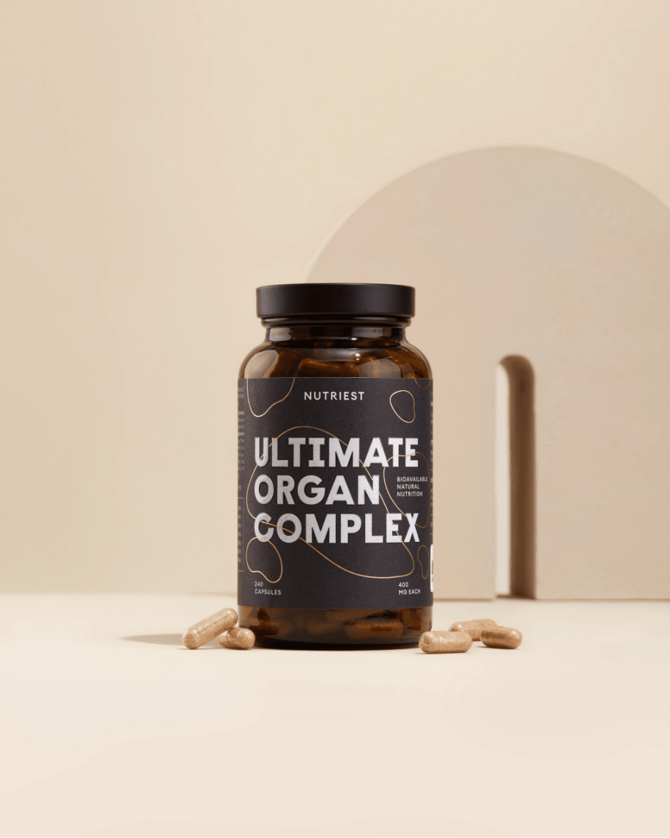 Getrockneter Bio Weiderind Ultimate Organ-Komplex in Kapseln NUTRIEST - Raw Animal