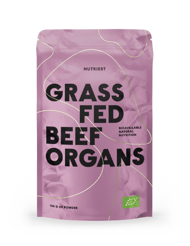 Getrocknetes Bio Weiderind Organ Mix Pulver NUTRIEST - Raw Animal