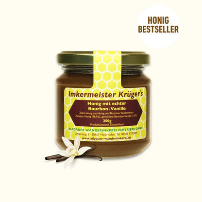 Honig mit echter Bourbon-Vanille 250g Imkermeister Krüger - Raw Animal