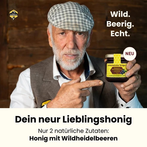 Honig mit Wildheidelbeeren 250g