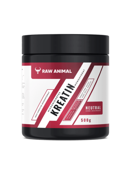 Kreatin Monohydrat 500g – reines Pulver ohne Zusätze Raw Animal - Raw Animal