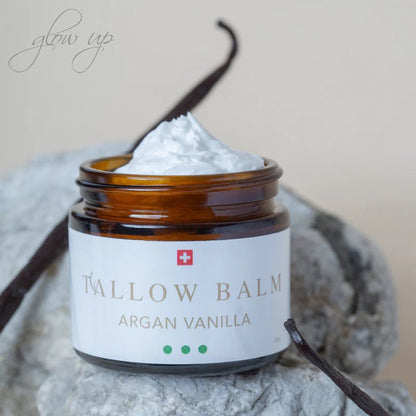 Tallow Balm Argan Vanilla Swiss Tallow - Raw Animal